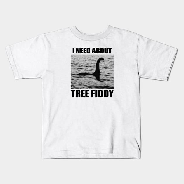 Tree Fiddy Kids T-Shirt by j2artist